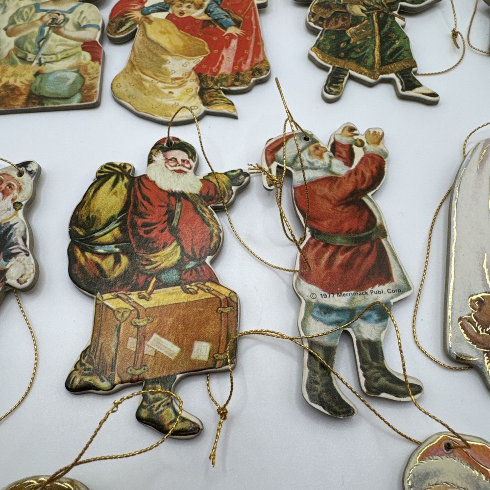 Set of 12 Merrimack Publishing 1977 & 1985 Victorian cutout cardboard ornaments - Picture 5 of 9